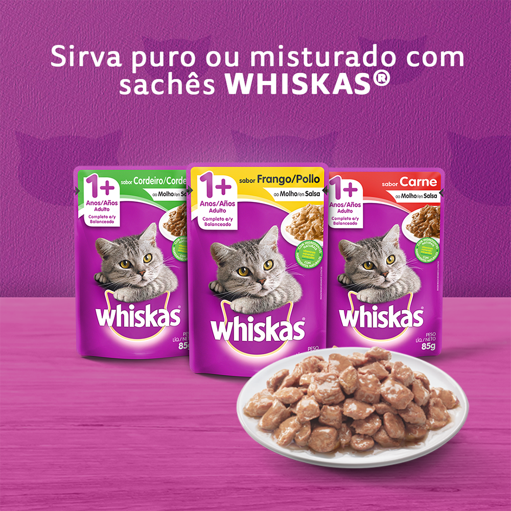 Ração Seca para Gatos Adultos WHISKAS® Carne  - 6