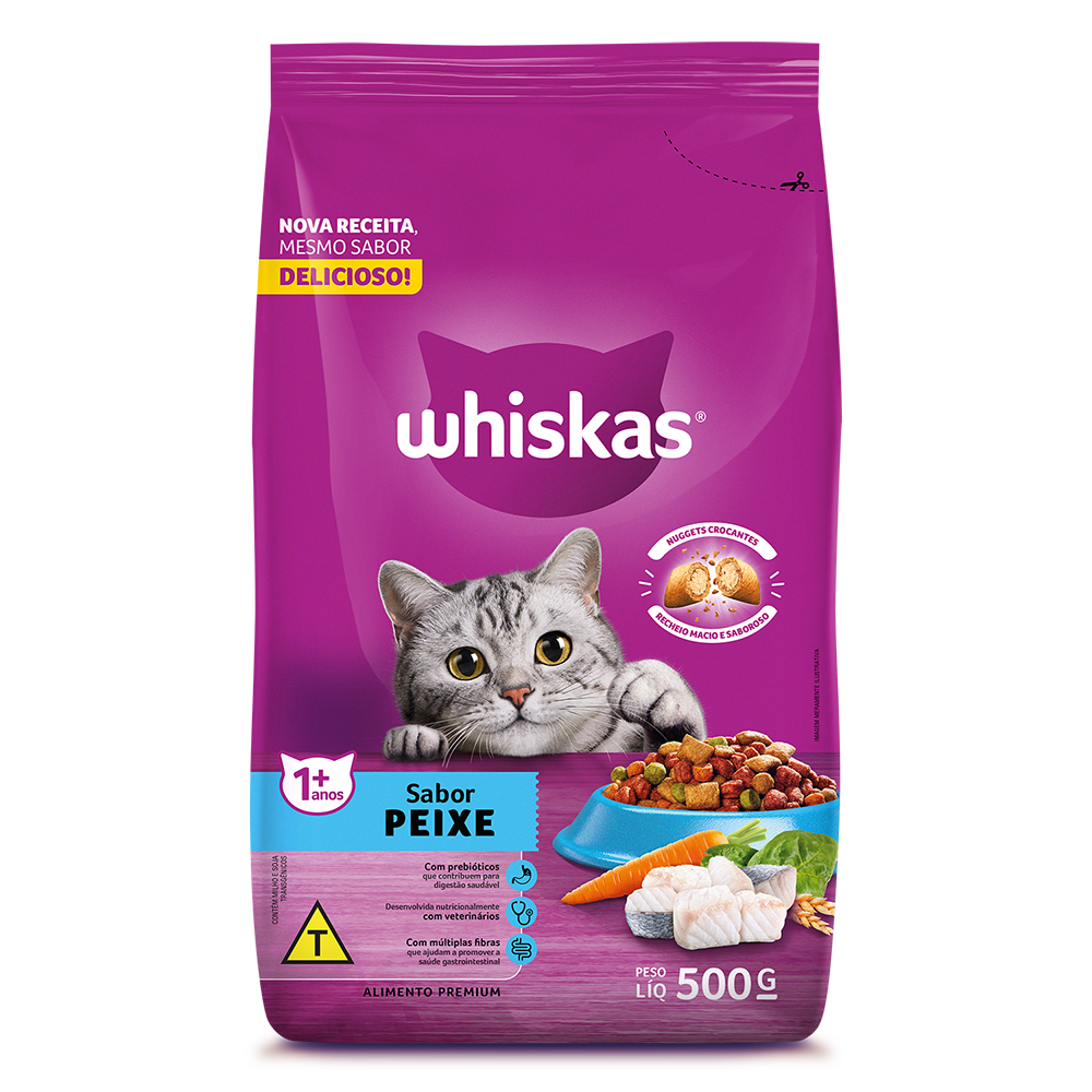 Ração Seca para Gatos Adultos WHISKAS® Peixe  - 1