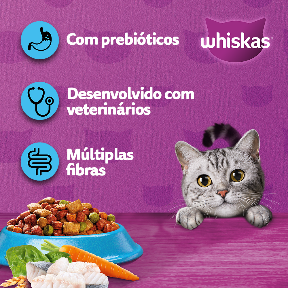 Ração Seca para Gatos Adultos WHISKAS® Peixe  - 2