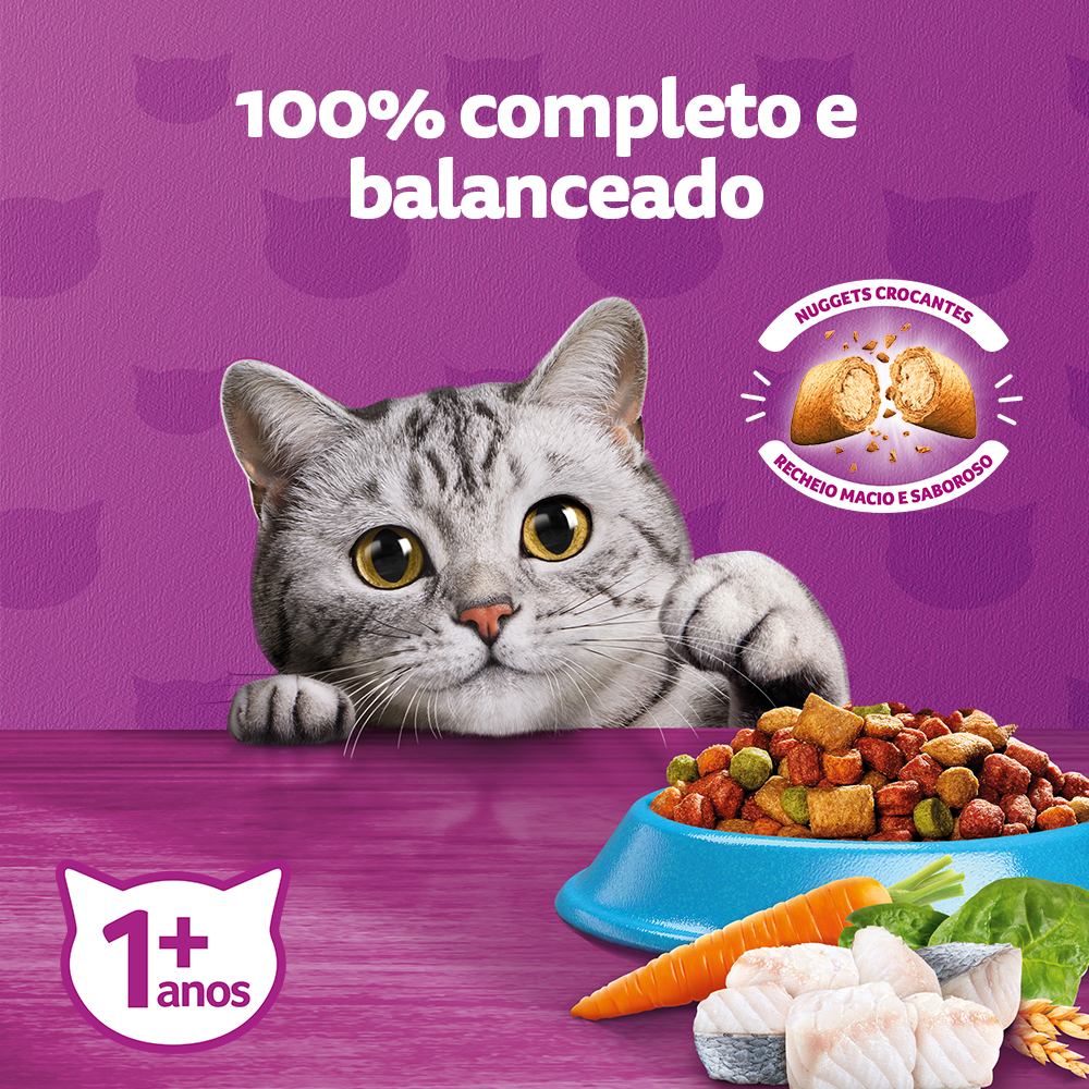 Ração Seca para Gatos Adultos WHISKAS® Peixe  - 3