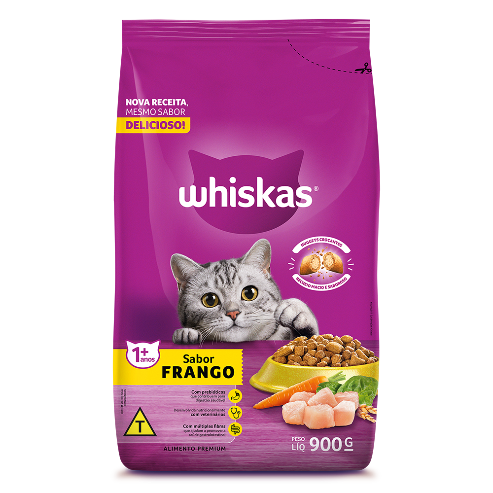 Ração Seca para Gatos Adultos WHISKAS® Frango  - 1
