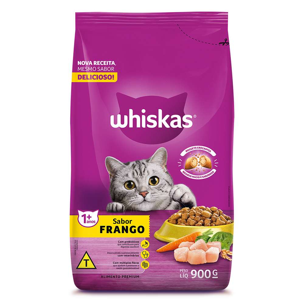Ração Seca para Gatos Adultos WHISKAS® Frango - 1