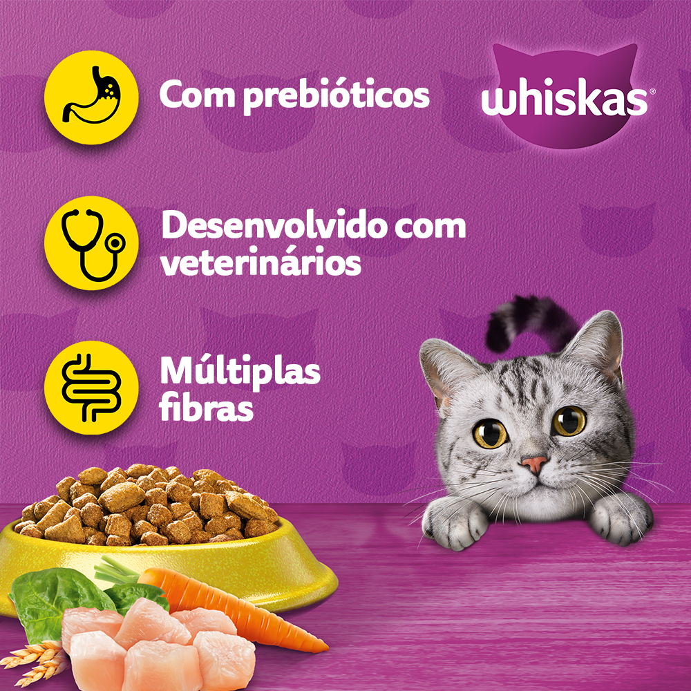 Ração Seca para Gatos Adultos WHISKAS® Frango  - 2