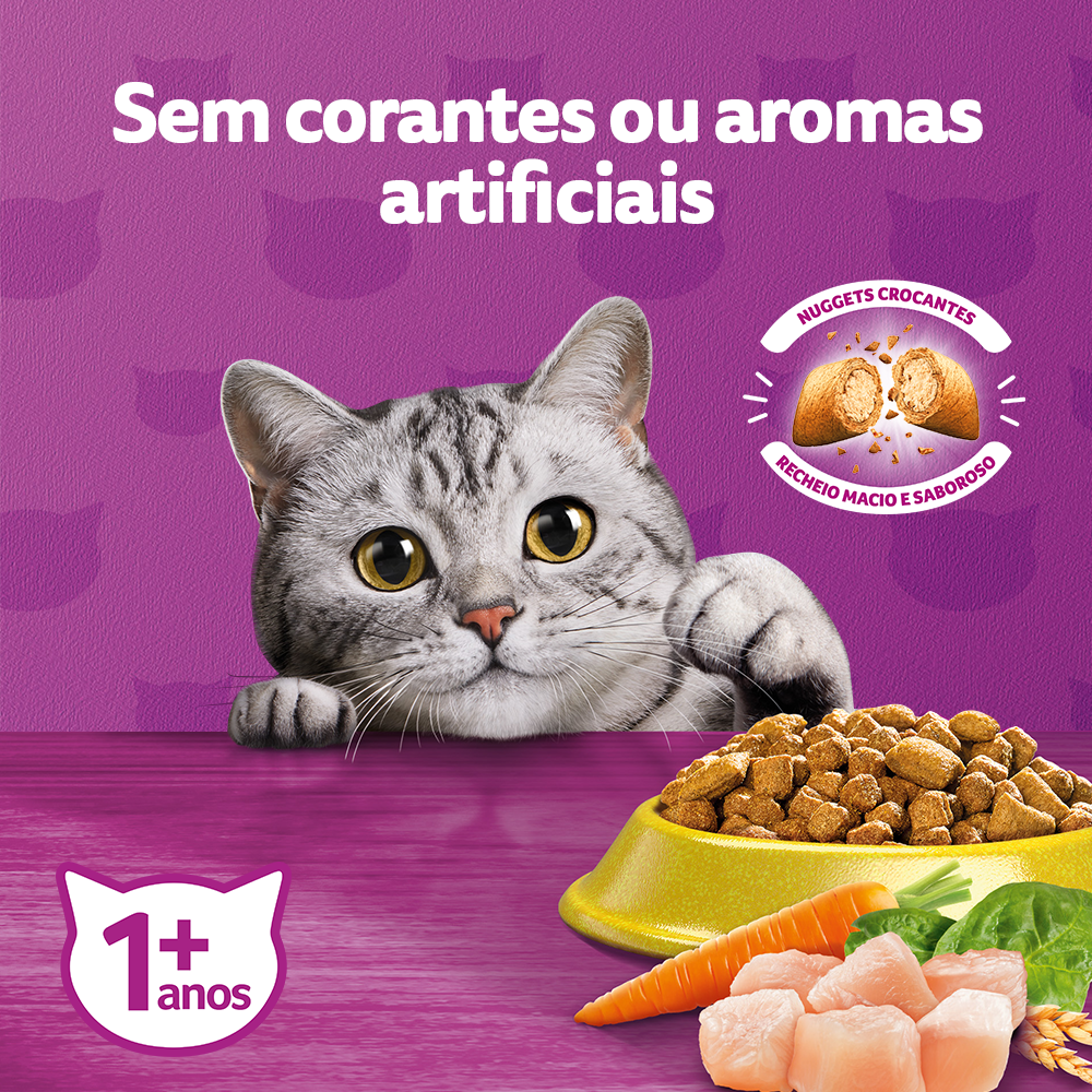 Ração Seca para Gatos Adultos WHISKAS® Frango  - 3