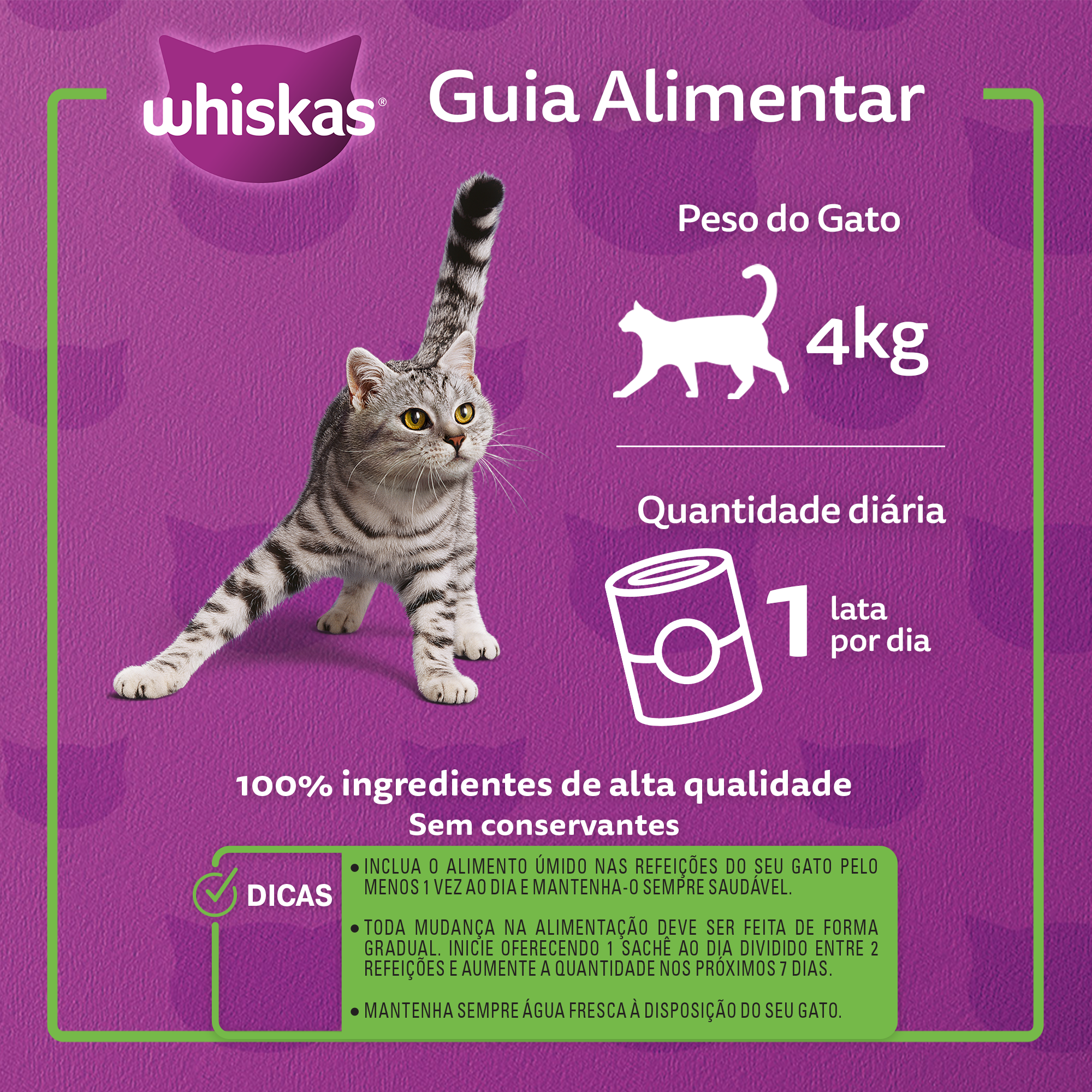 Ração Úmida para Gatos Adultos WHISKAS® Lata Carne ao Molho  - 5