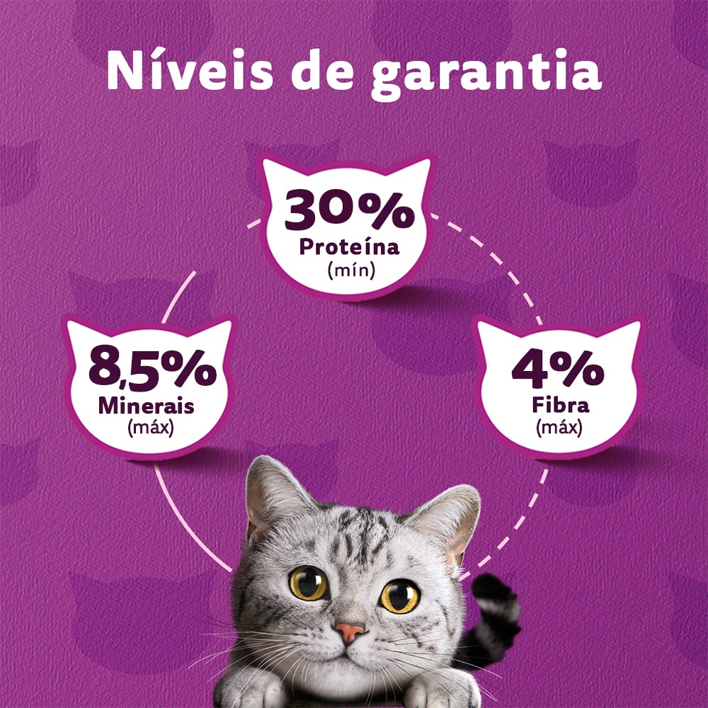 Ração Seca para Gatos Adultos WHISKAS® Sabor Mix de Carnes - 5